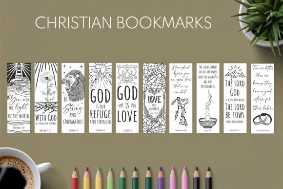 Bible Bookmarks Bundle for Christian Graphics and Illustrations
