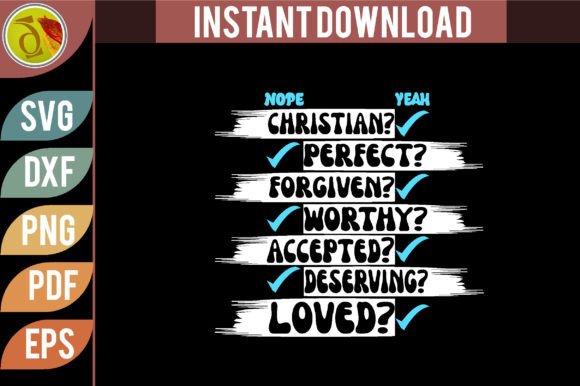 Christian Perfect Forgiven Svg Design for Crafts & Graphics