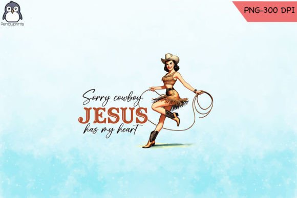 Christian Retro Cowgirl Sublimation PNG for Crafts & Graphics