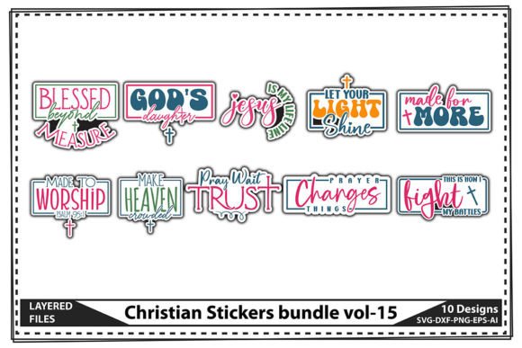 Christian Stickers Bundle Vol-15: Graphics & Crafts for Publishers