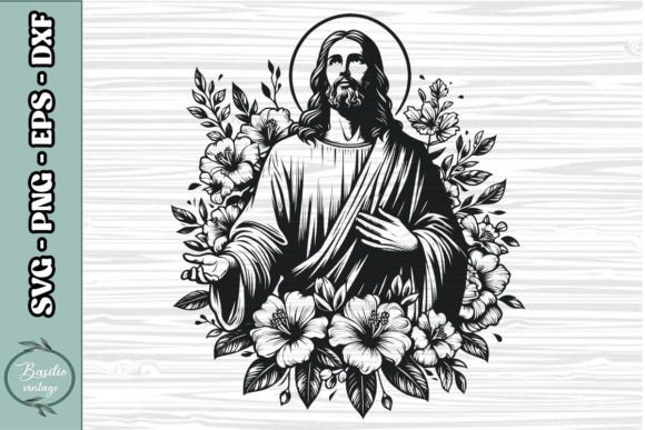 Floral Jesus SVG Clipart 12: A Designer's Review
