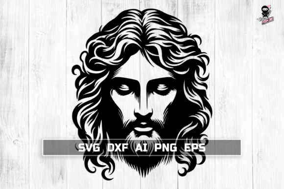 Jesus Christ Portrait SVG, Christian Graphics
