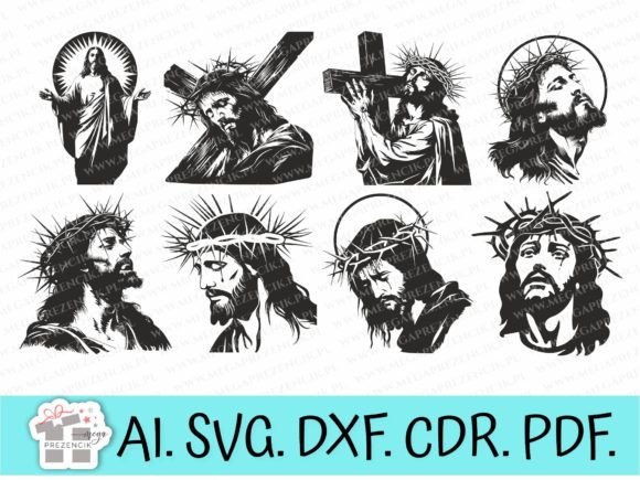 Jesus Christ Silhouette Graphics for Crafts & Design