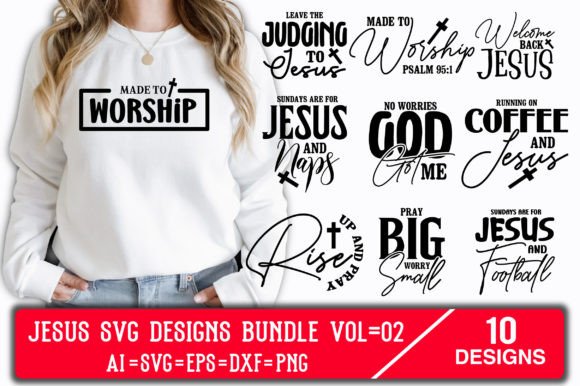 Jesus SVG Designs Bundle Vol 02: Graphics for Faith-Inspired Crafts