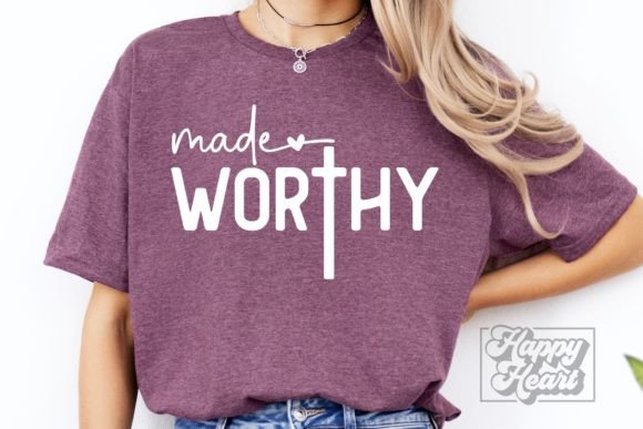 Made Worthy SVG PNG: Bible Christian Graphics for Crafts