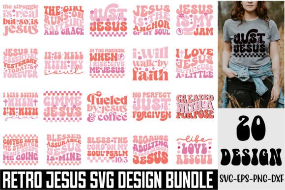 Retro Jesus Svg Design Bundle Review for Graphics & Crafts