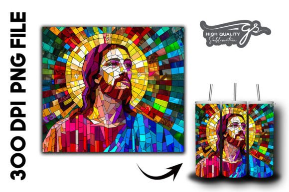 Stained Glass Jesus Graphics & Tumbler Wraps Review