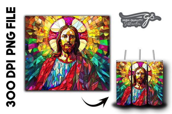 Stained Glass Jesus Tumbler Wrap 40 Graphics Review